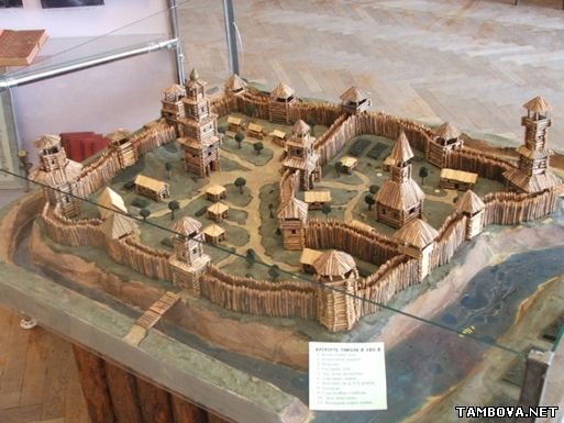 Макет крепости Тамбов в XVII веке
