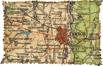 Топографическая карта Тамбова